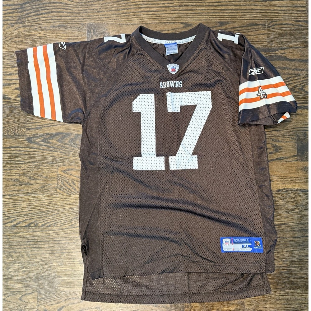 Reebok On Field Cleveland Browns Braylon Edwards Jersey Youth Kids XL #17 NFL